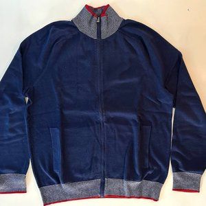 Banana Republic Zip-Up Sweater - Navy - Large